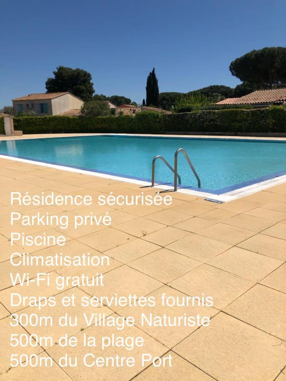Appartement Jade Dans Residence Proche Tennis/ Centre Naturiste Agde Zewnętrze zdjęcie